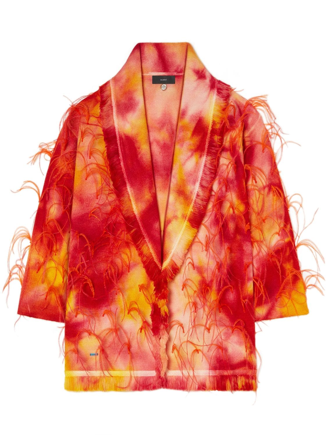 Sunset Knit Wool Cardigan W/feathers – WOMEN > CLOTHING > KNITWEAR