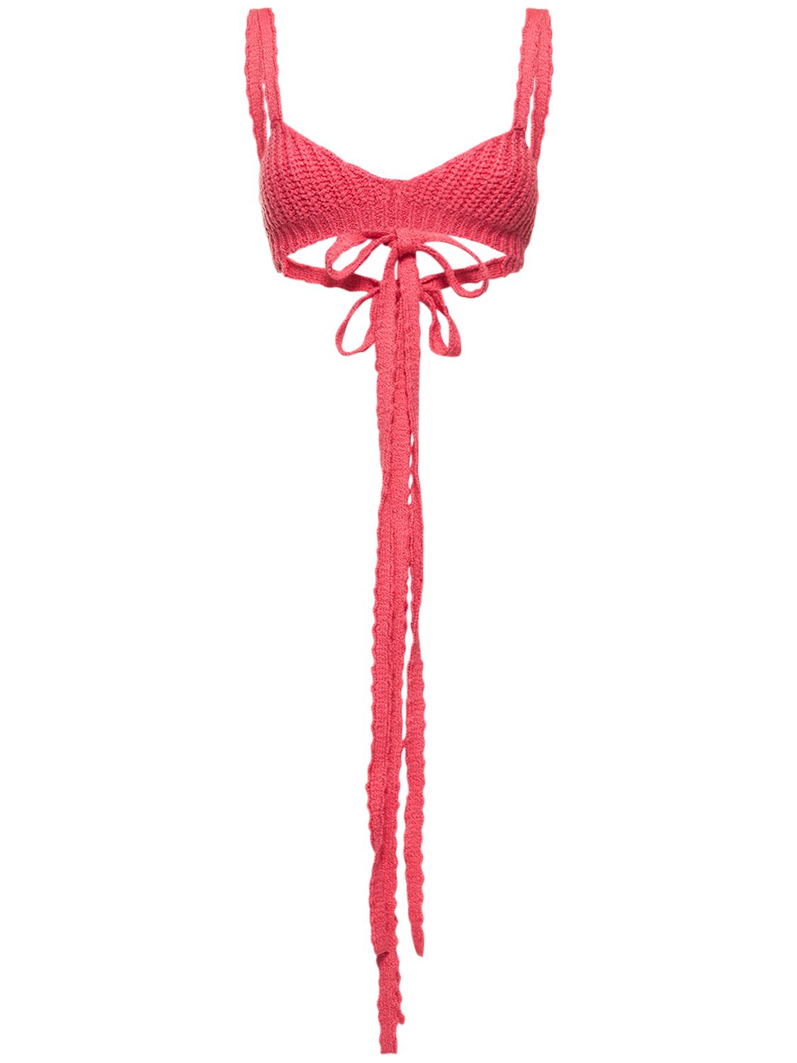 Alanui Pink Wool Palm Springs Top In Pink