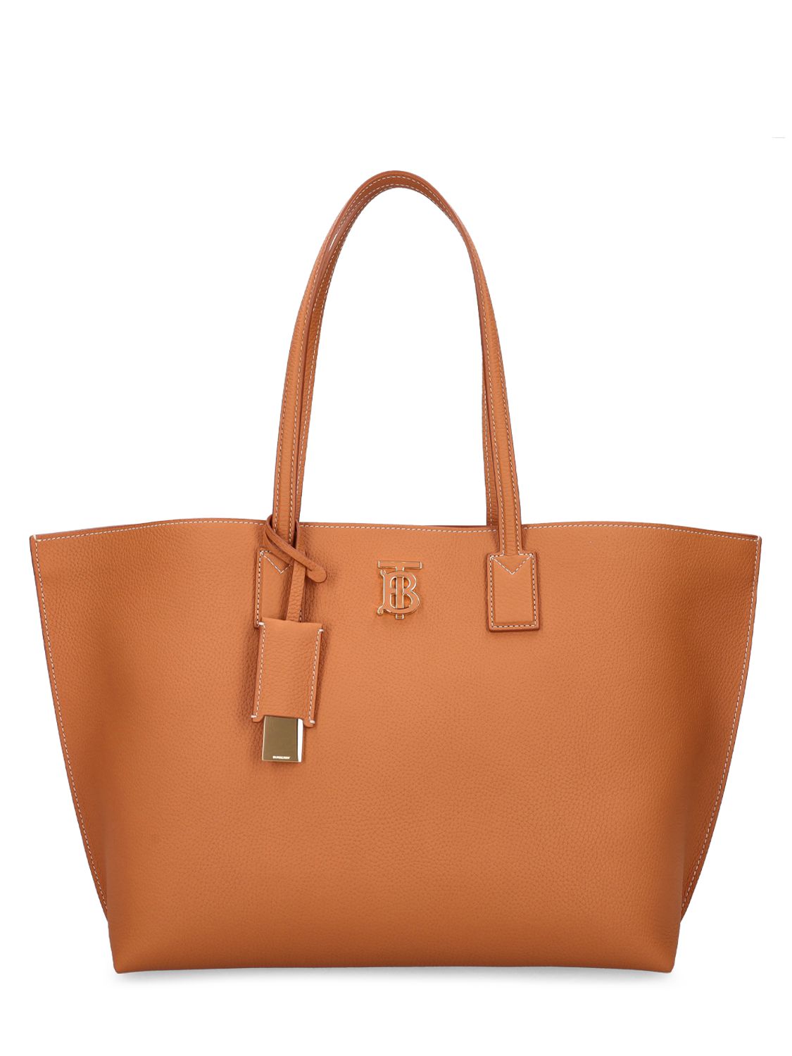 Burberry Medium Soft Leather Tote Bag In Warm Russet Brown ModeSens