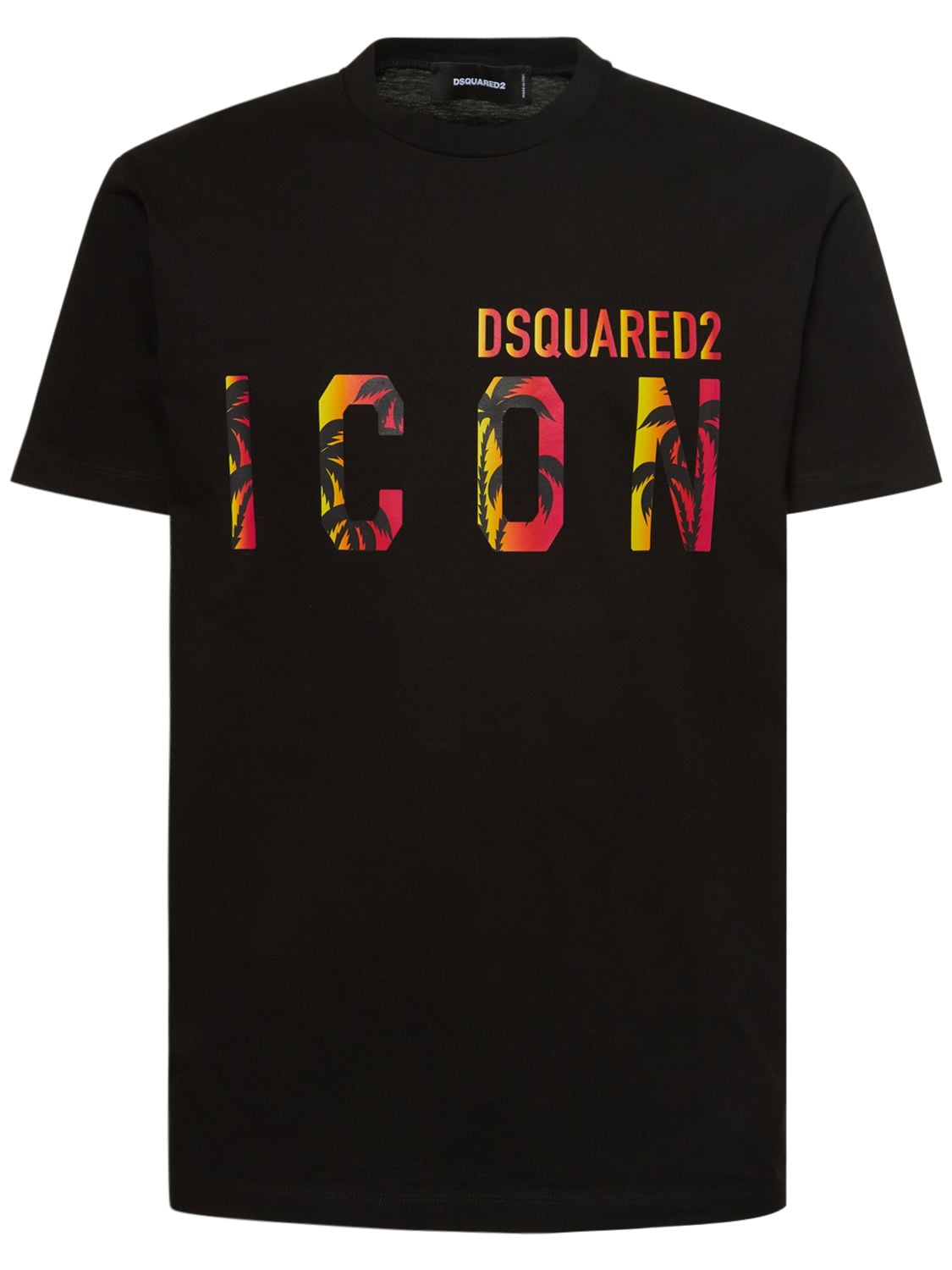 Dsquared2 Icon Cotton Jersey T-shirt In Black