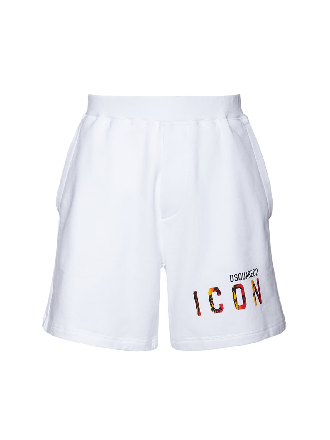 Dsquared2 Printed Icon Sunset Jogger Shorts In White