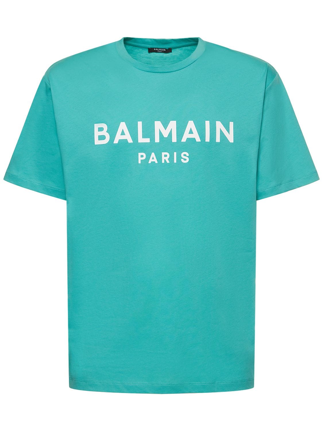 Balmain Logo Printed T-shirt In Green