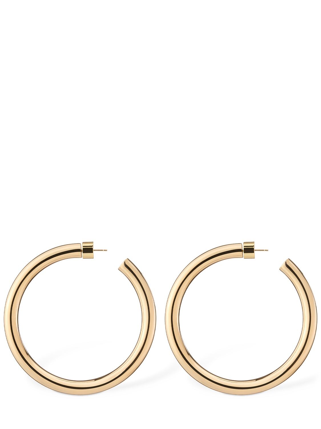 Shop Jennifer Fisher 5cm Samira Hoop Earrings In Gold