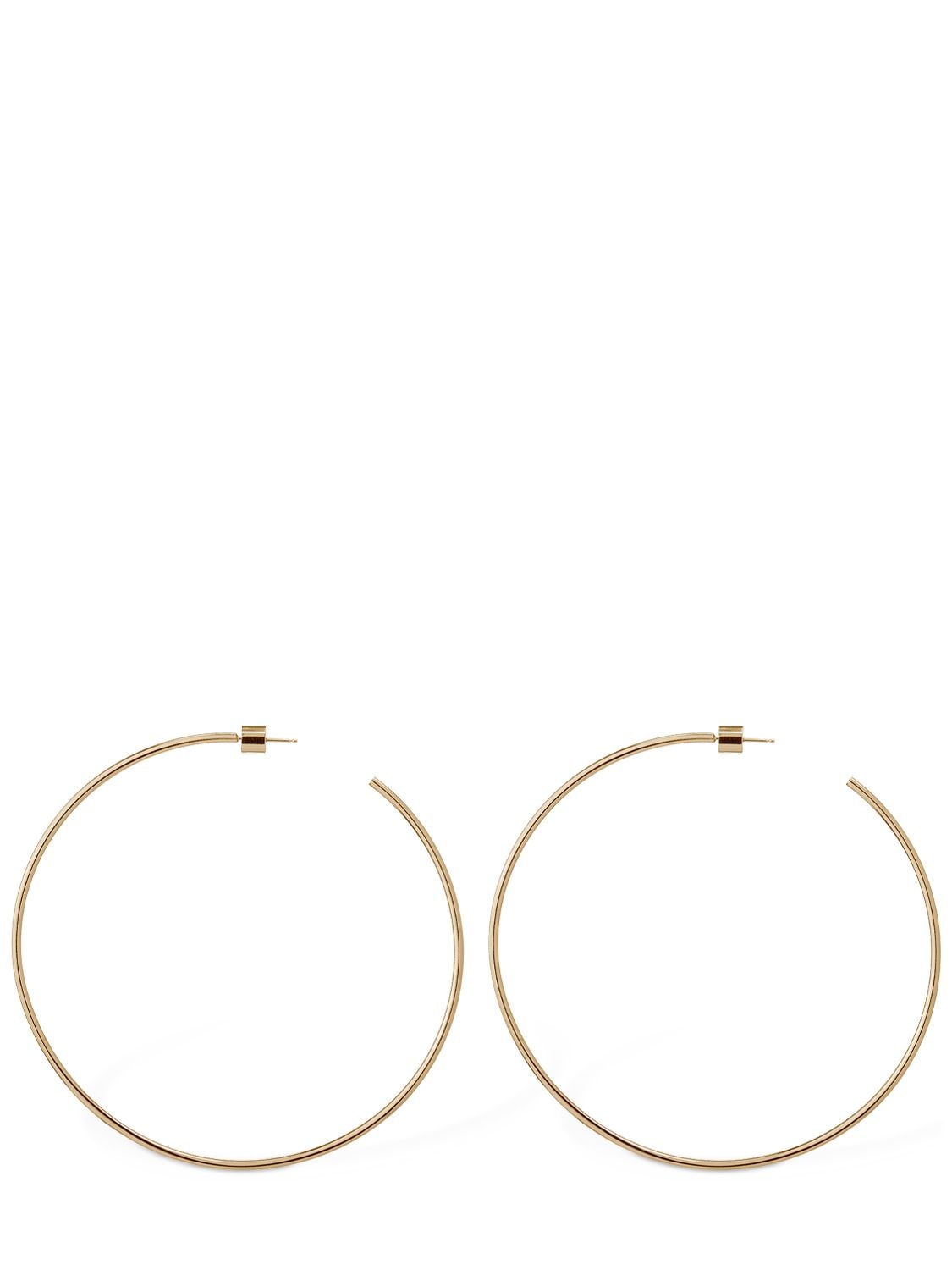 Shop Jennifer Fisher 7.5cm Thread Hoop Earrings In Gold
