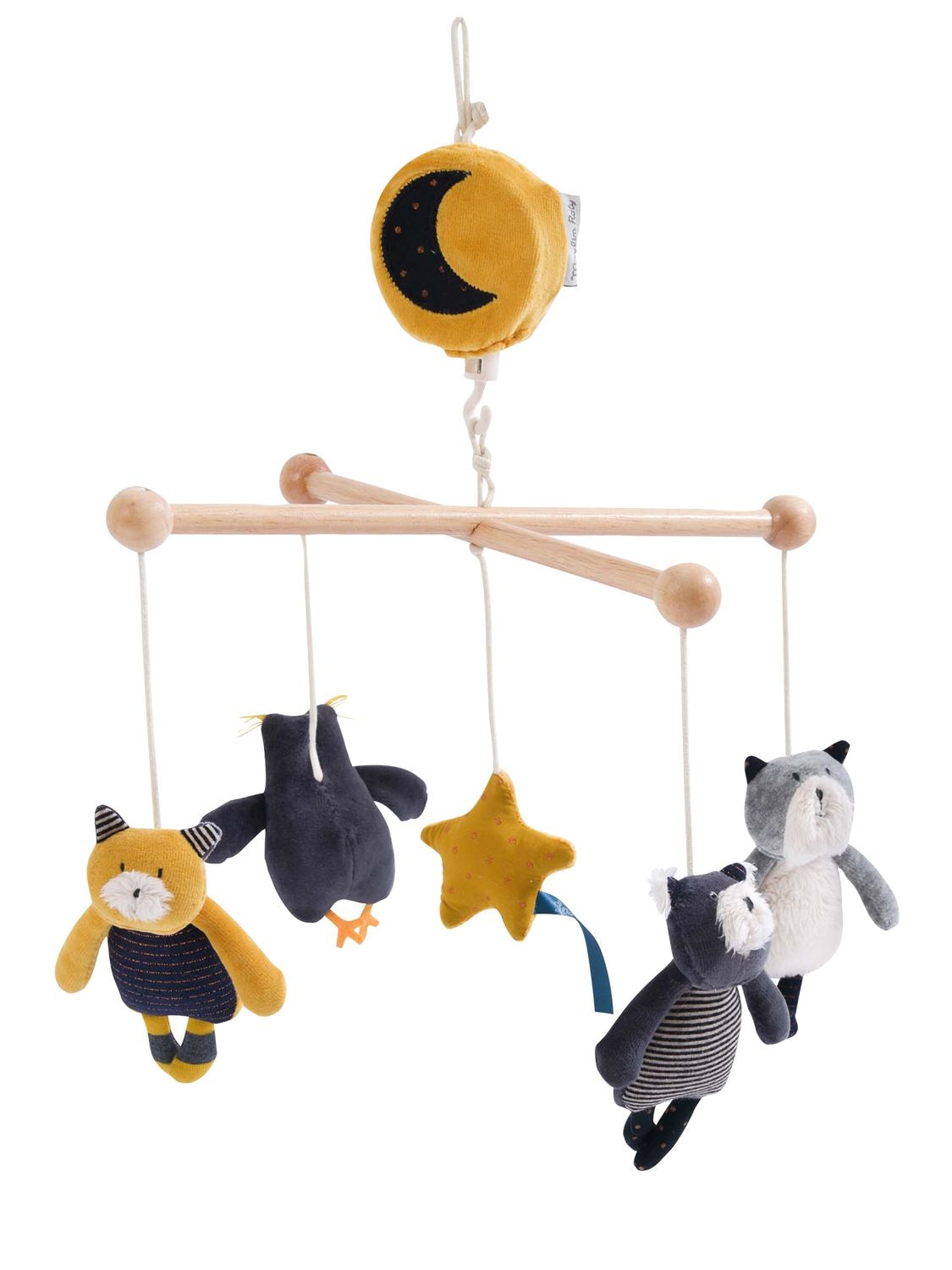 Moulin Roty Kids' Kitty Cat Musical Mobile In Multicolor
