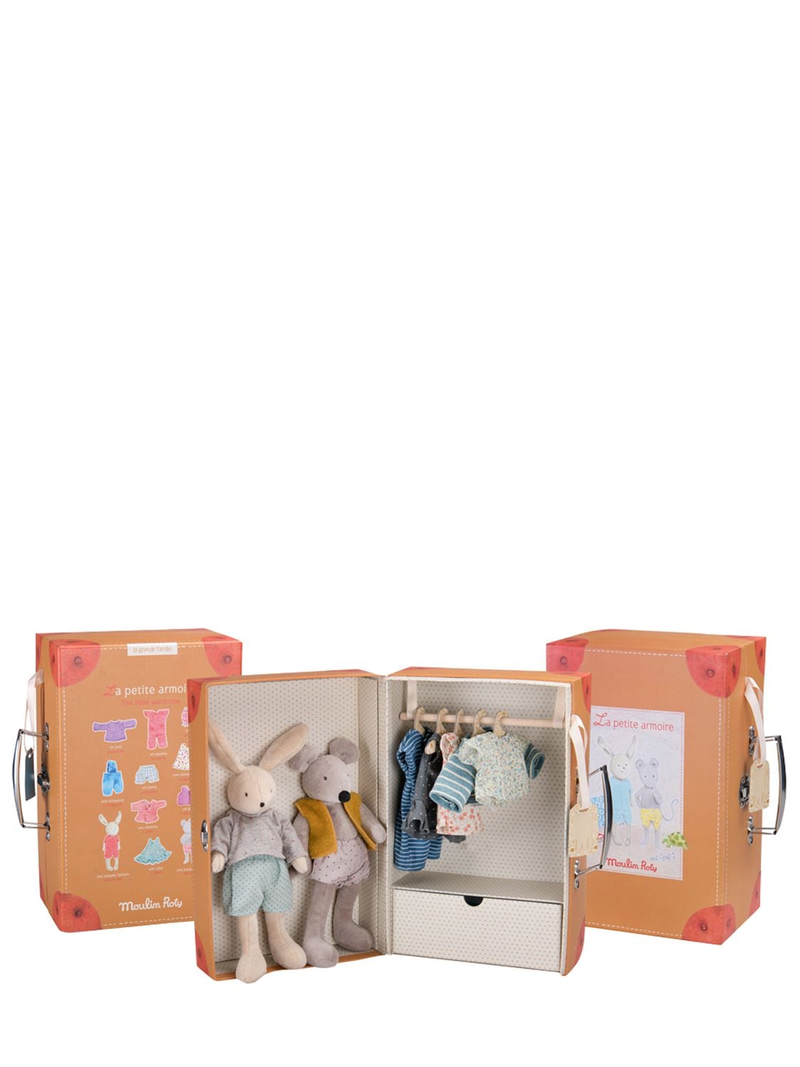 Moulin Roty Kids' Little Wardrobe Toys, Case & Accessories In Multicolor