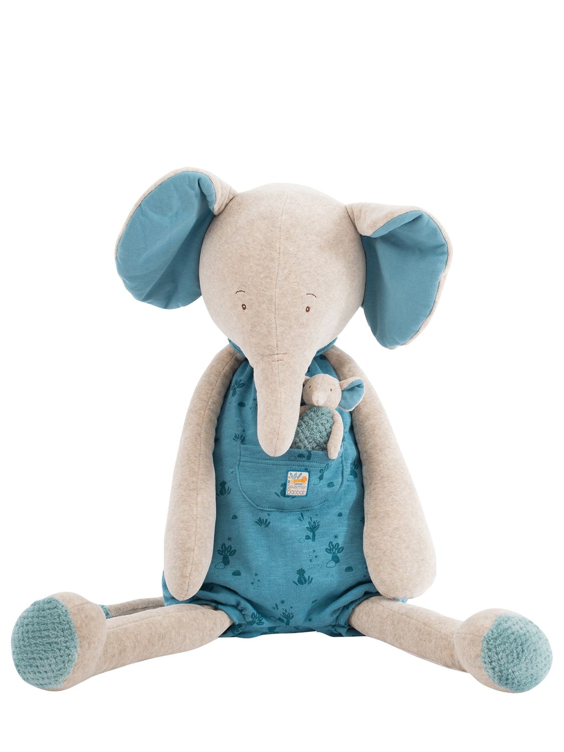 Moulin Roty Kids' Giant Elephant Activity Plush Toy In Multicolor