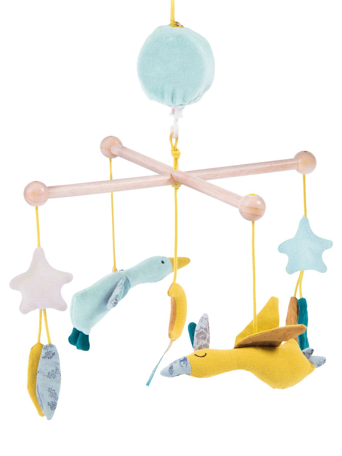 Moulin Roty Kids' Night Birds Musical Mobile In Multicolor