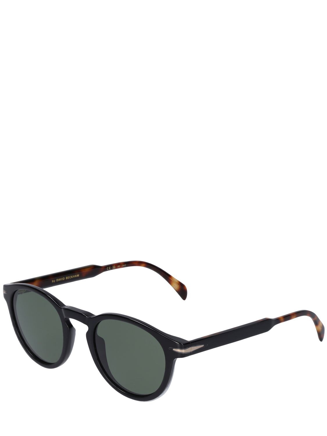 Shop Db Eyewear By David Beckham Db Round Acetate Sunglasses In Multi,green
