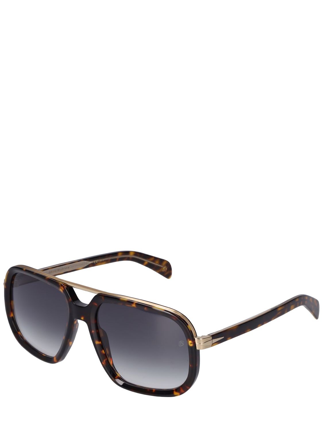Db Eyewear By David Beckham Db Pilot Acetate Sunglasses In Havana,grey