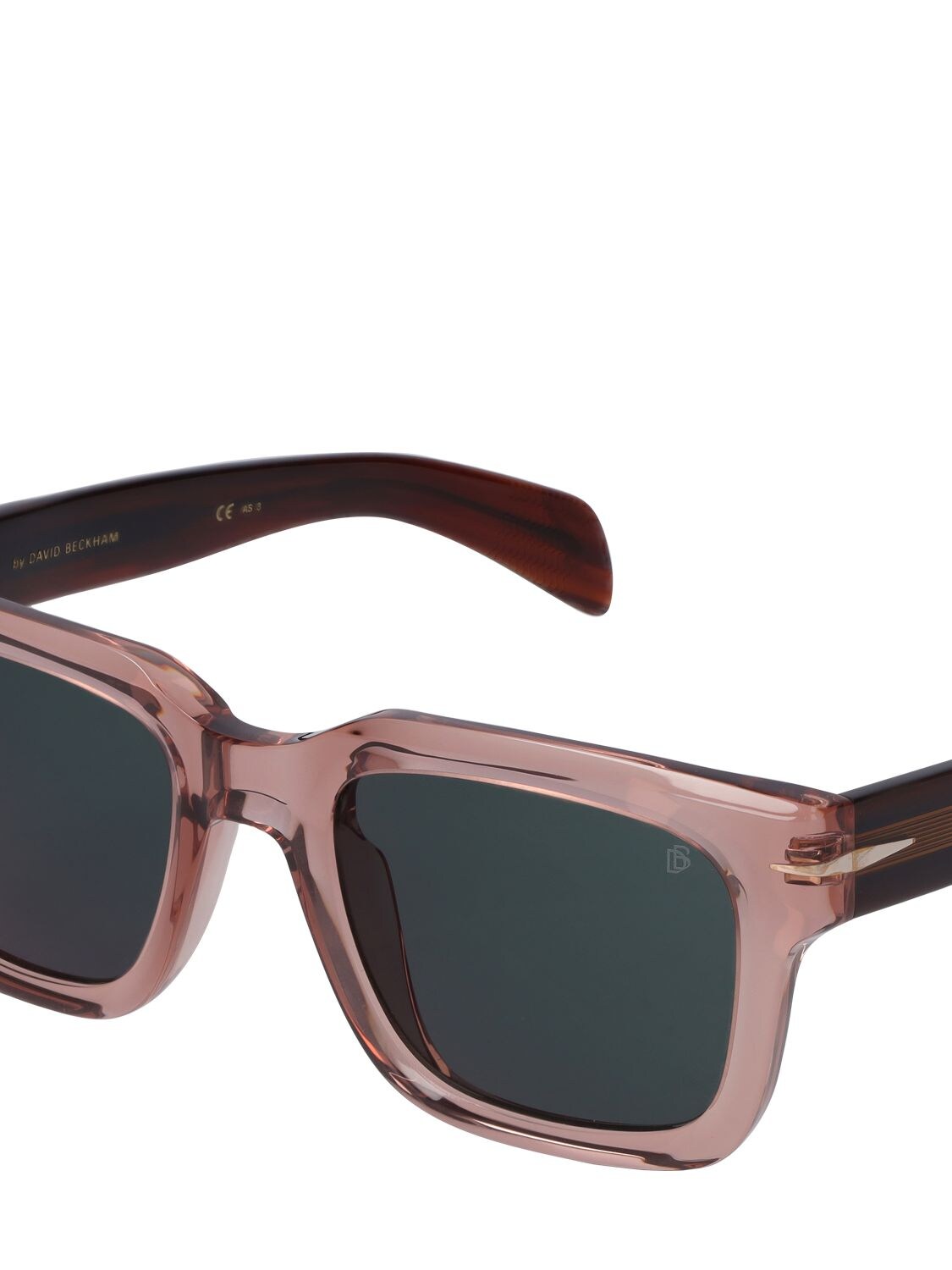 Shop Db Eyewear By David Beckham Db Squared Acetate Sunglasses In Pink,green