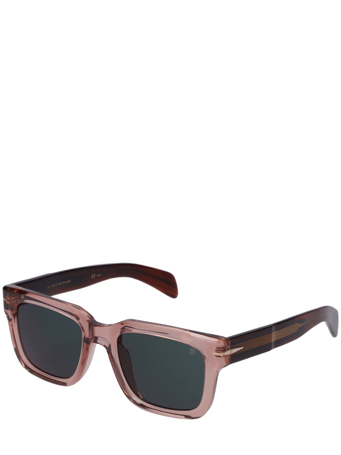 Shop Db Eyewear By David Beckham Db Squared Acetate Sunglasses In Pink,green