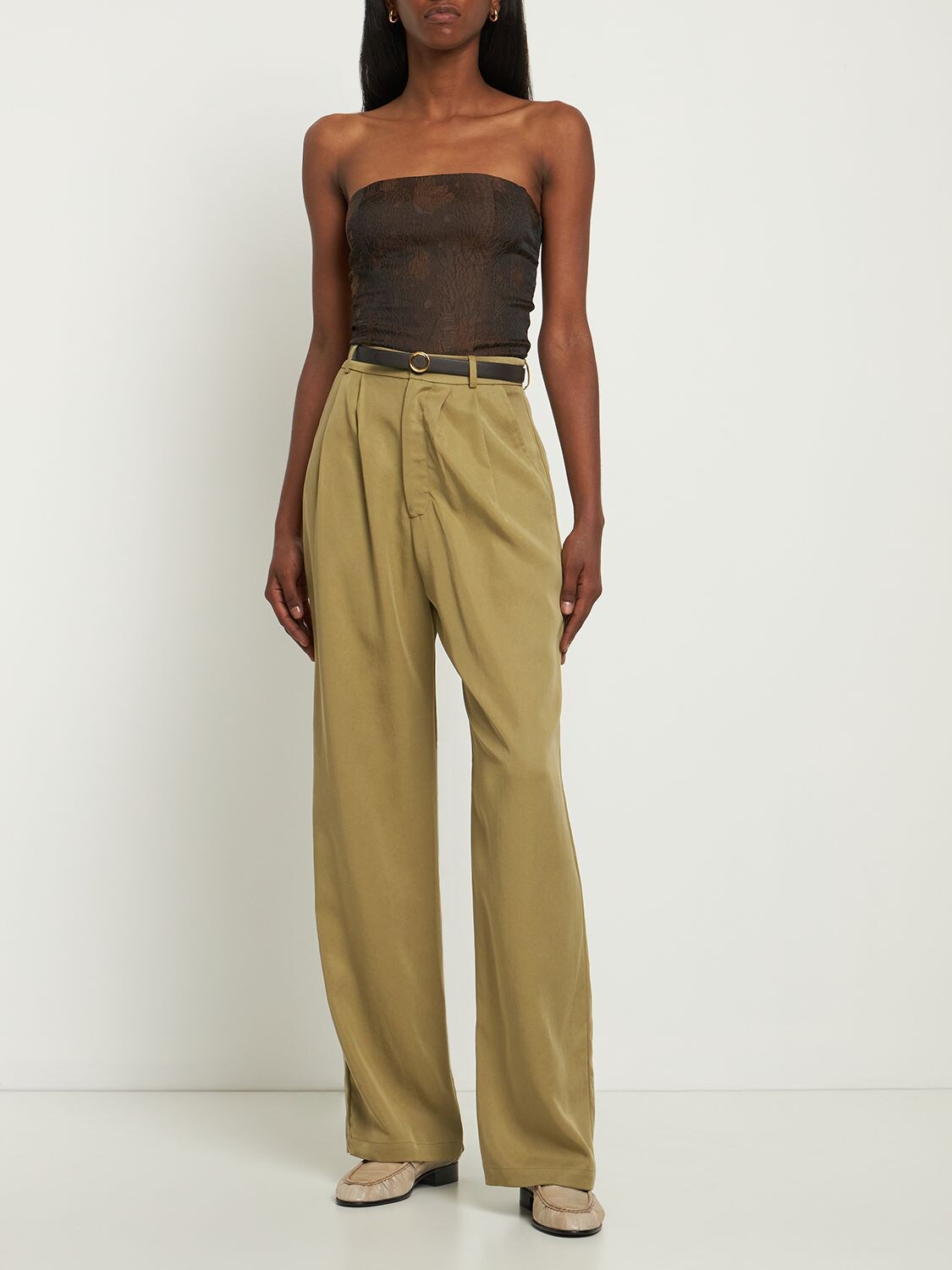 Reformation Mason Pleated High Rise Wide Pants
