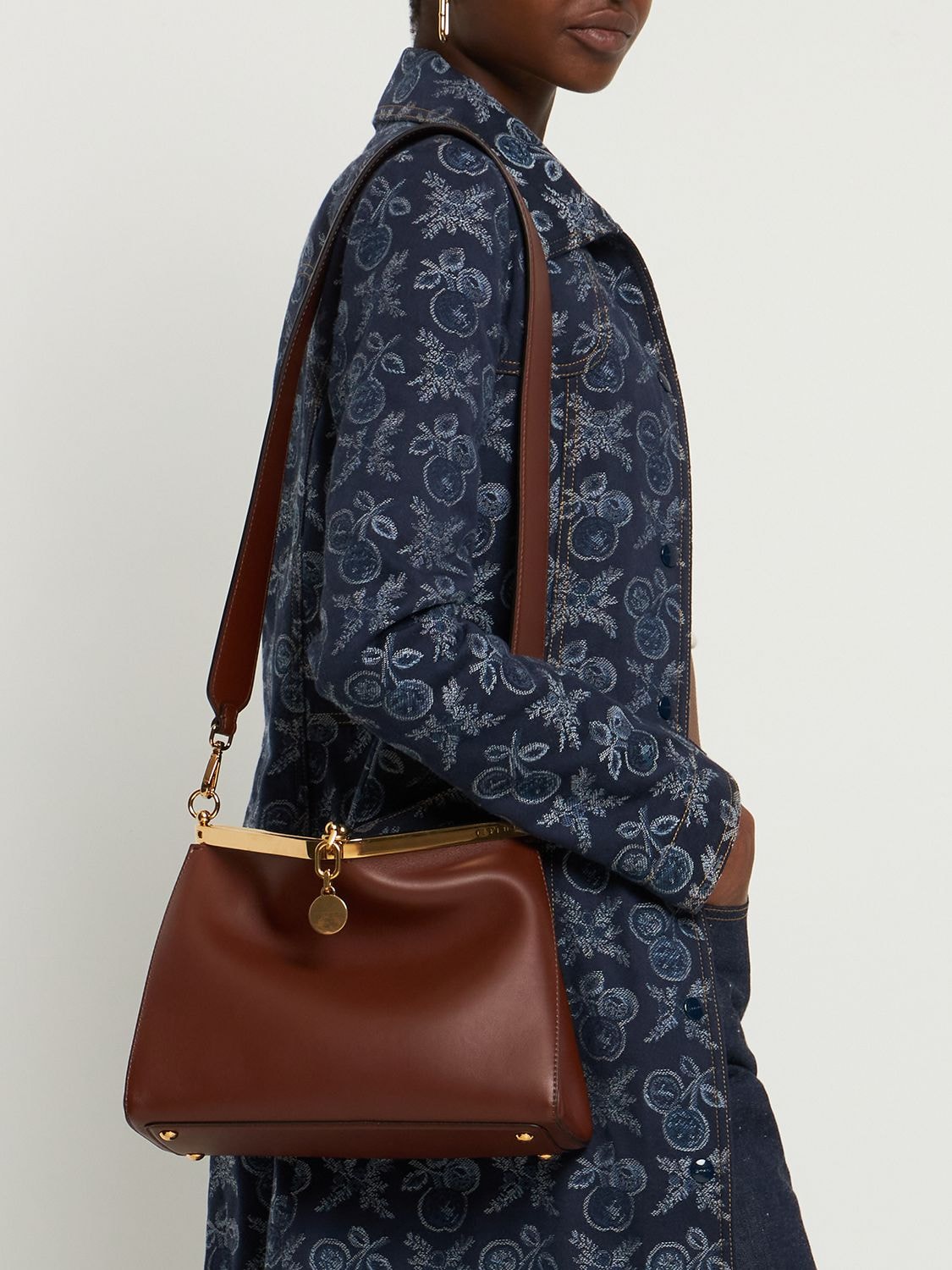 Leather crossbody bag Etro Brown in Leather - 25105791