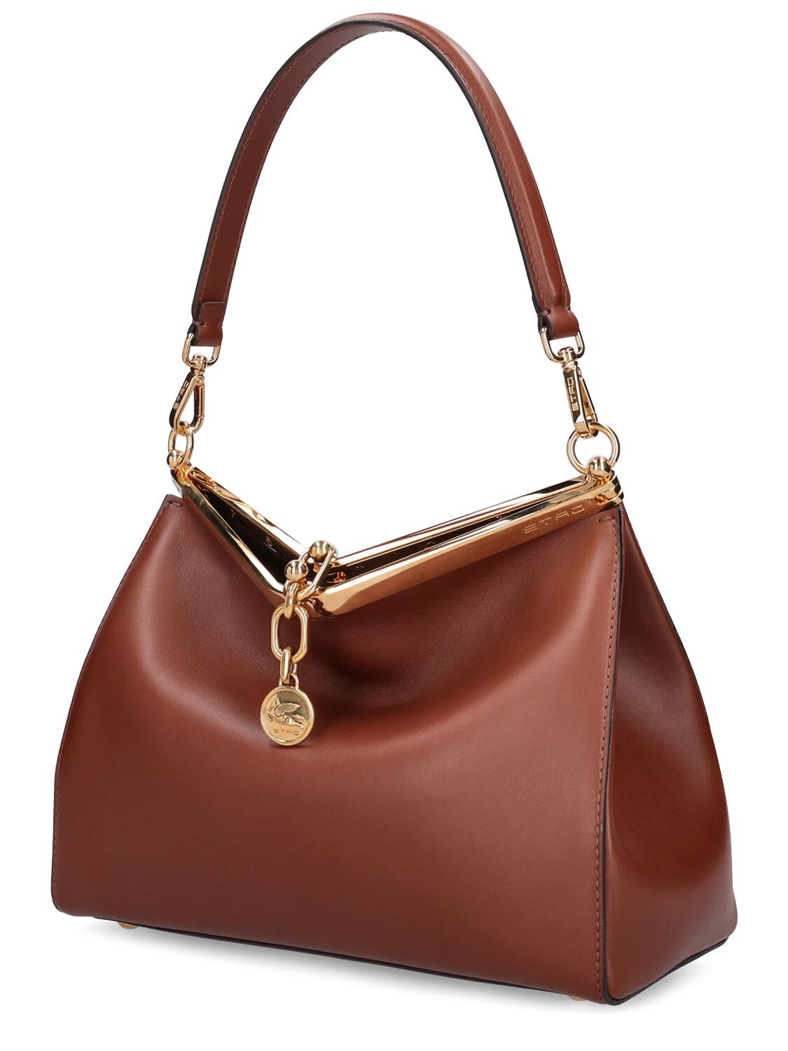 Leather handbag Etro Brown in Leather - 31009317