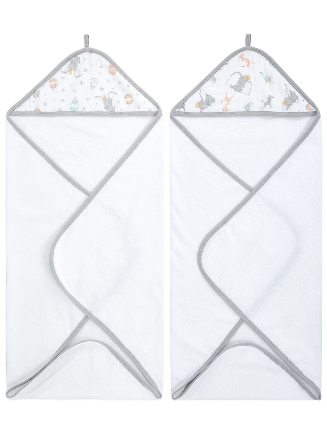 Aden + Anais Kids' Dumbo New Heights Hooded Cotton Towels In White