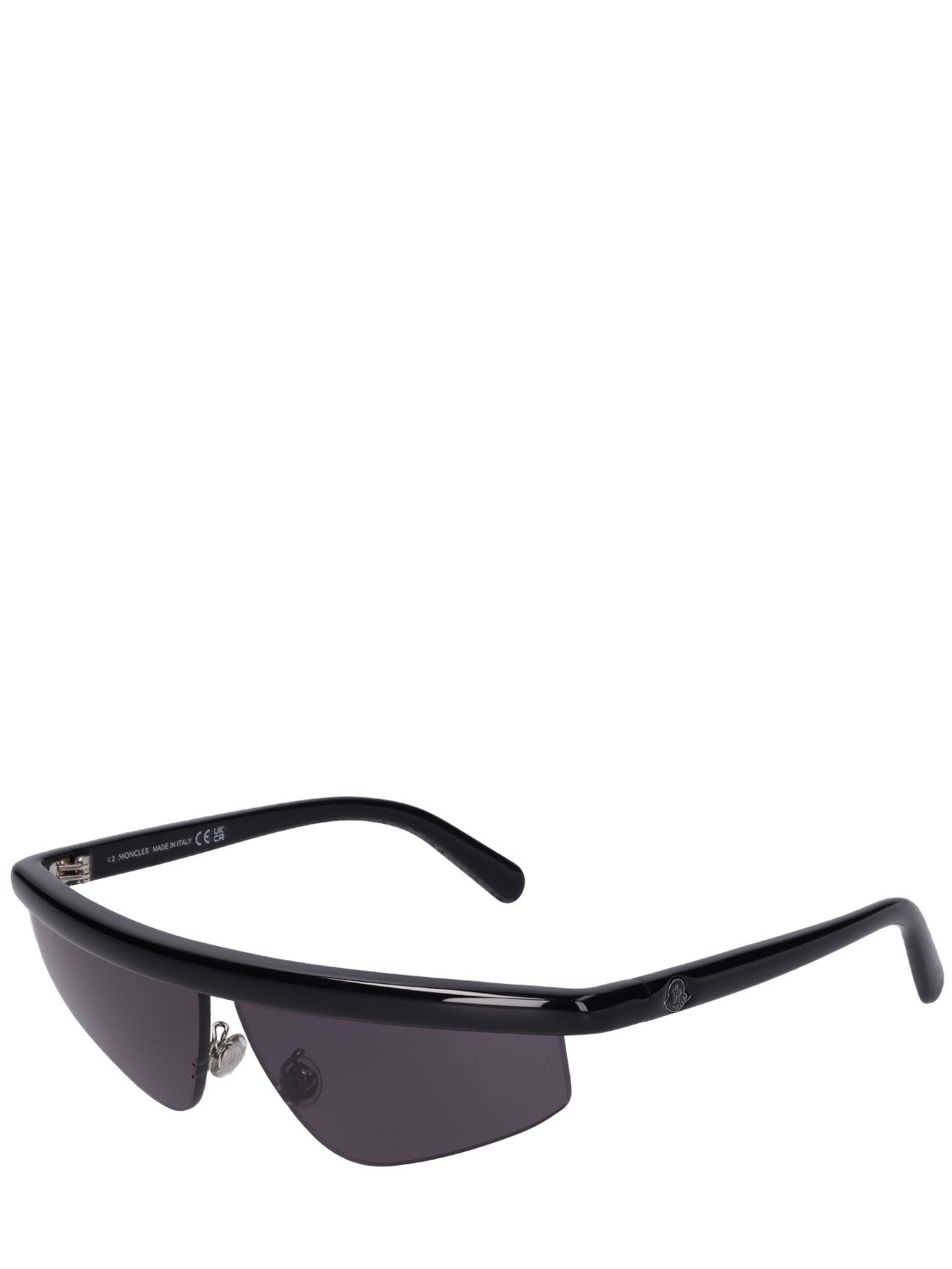 Shop Moncler Orizon Sunglasses In 黑色,烟色