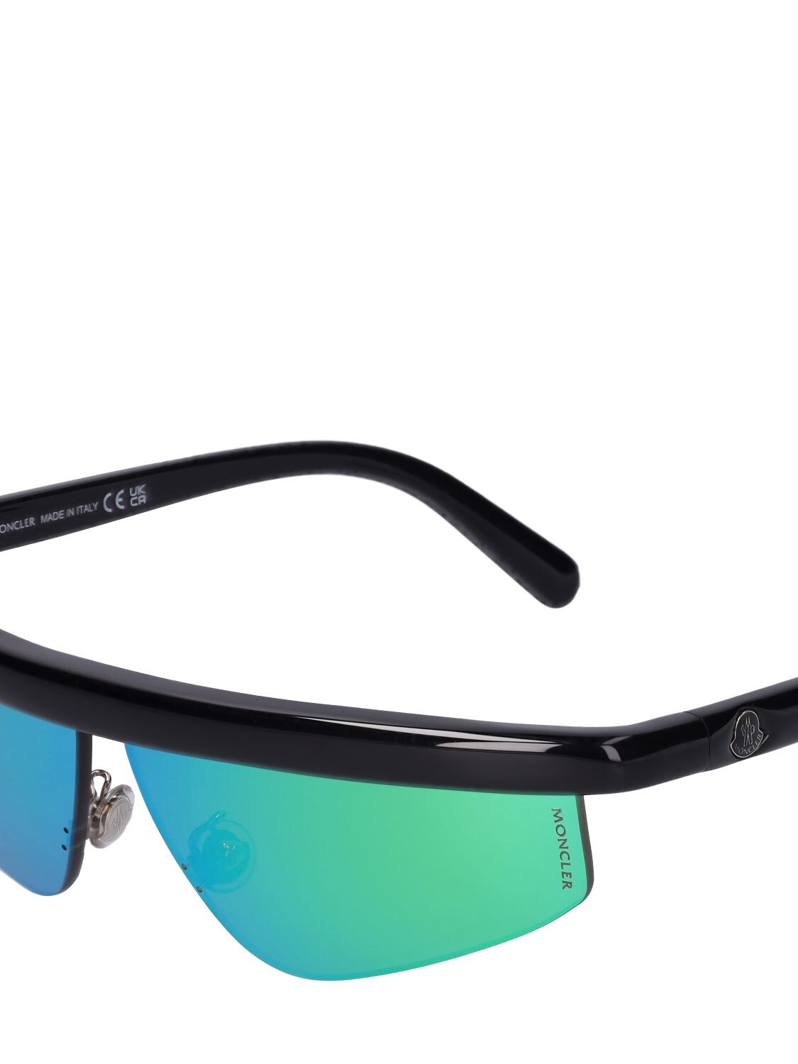 Shop Moncler Orizon Sunglasses In 黑色,蓝色