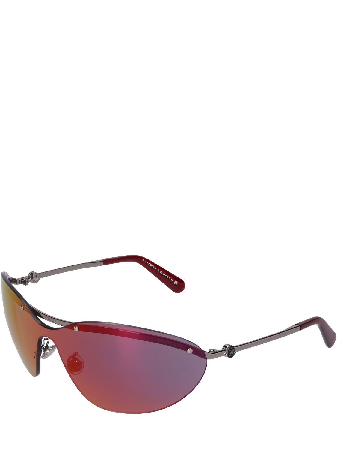 Shop Moncler Carrion Sunglasses In Ruthenium