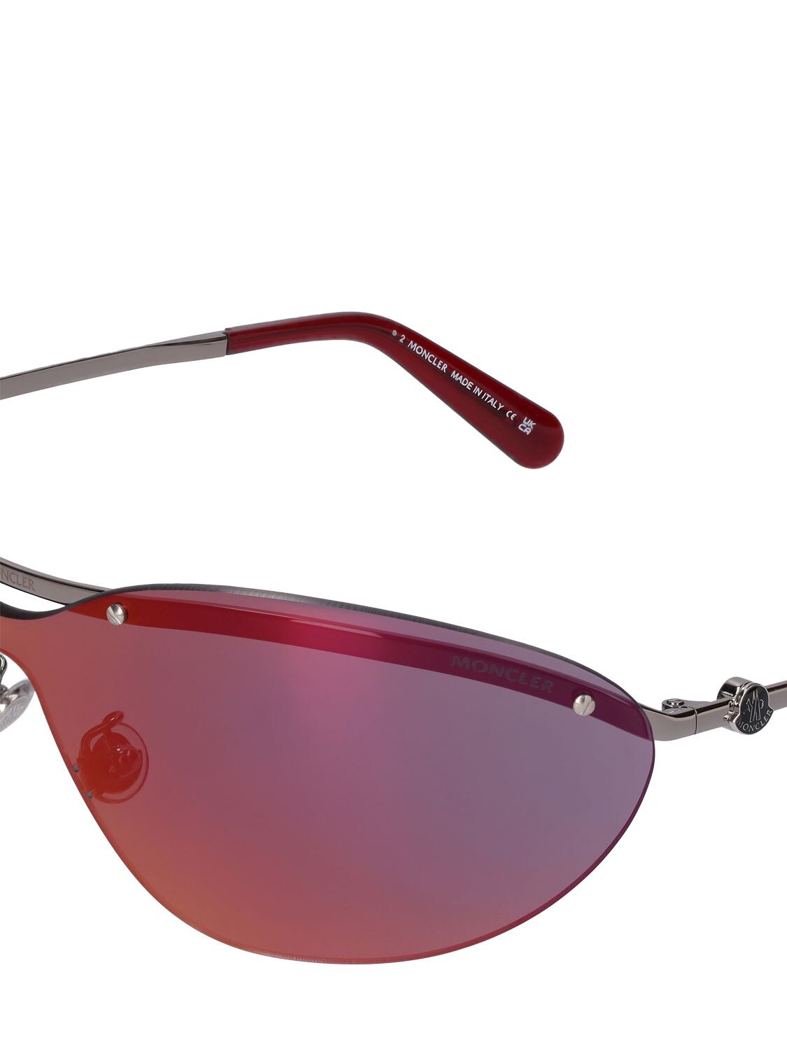 Shop Moncler Carrion Sunglasses In Ruthenium