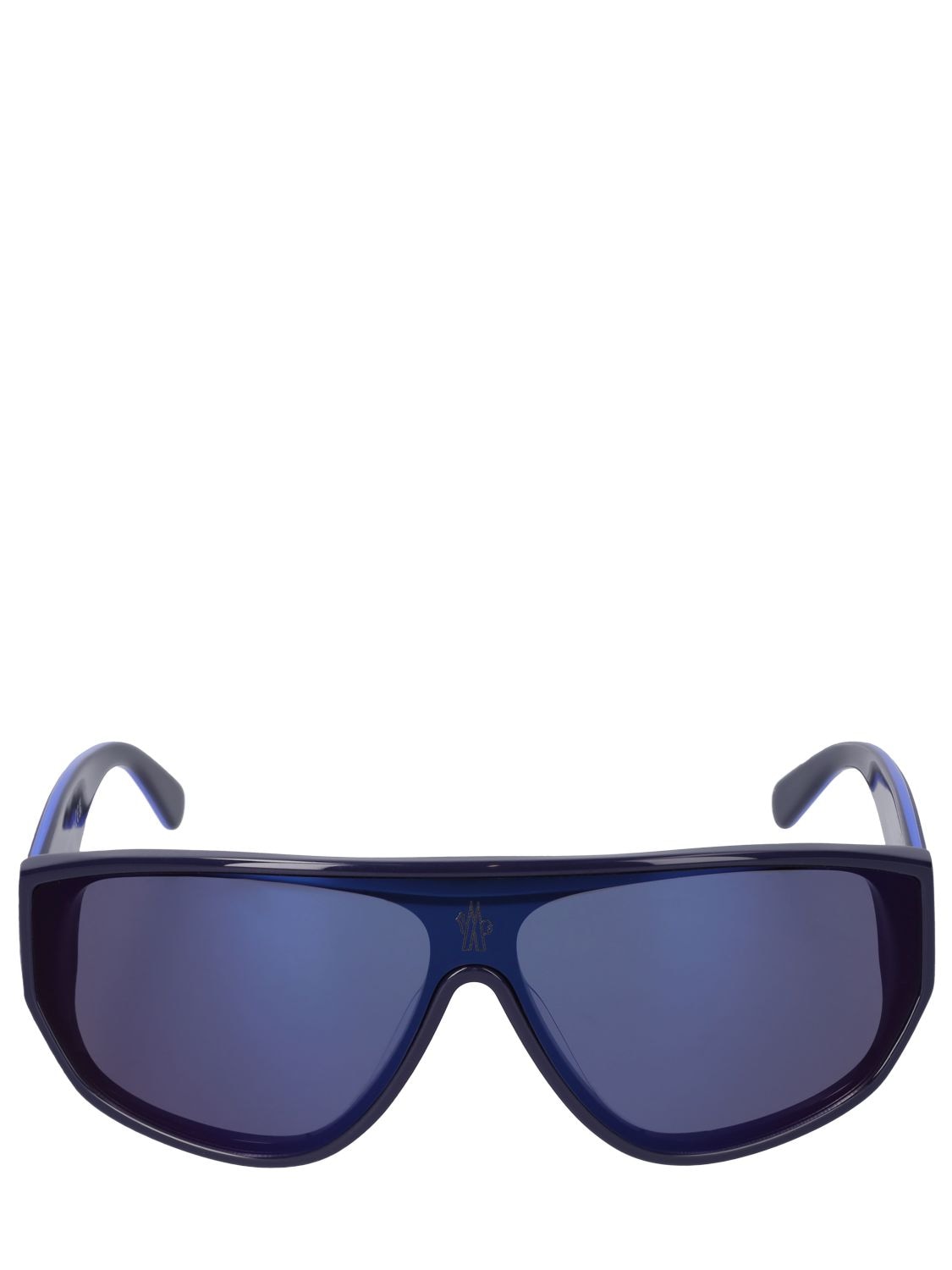 Moncler Tronn Sunglasses In Shiny Blue,blue