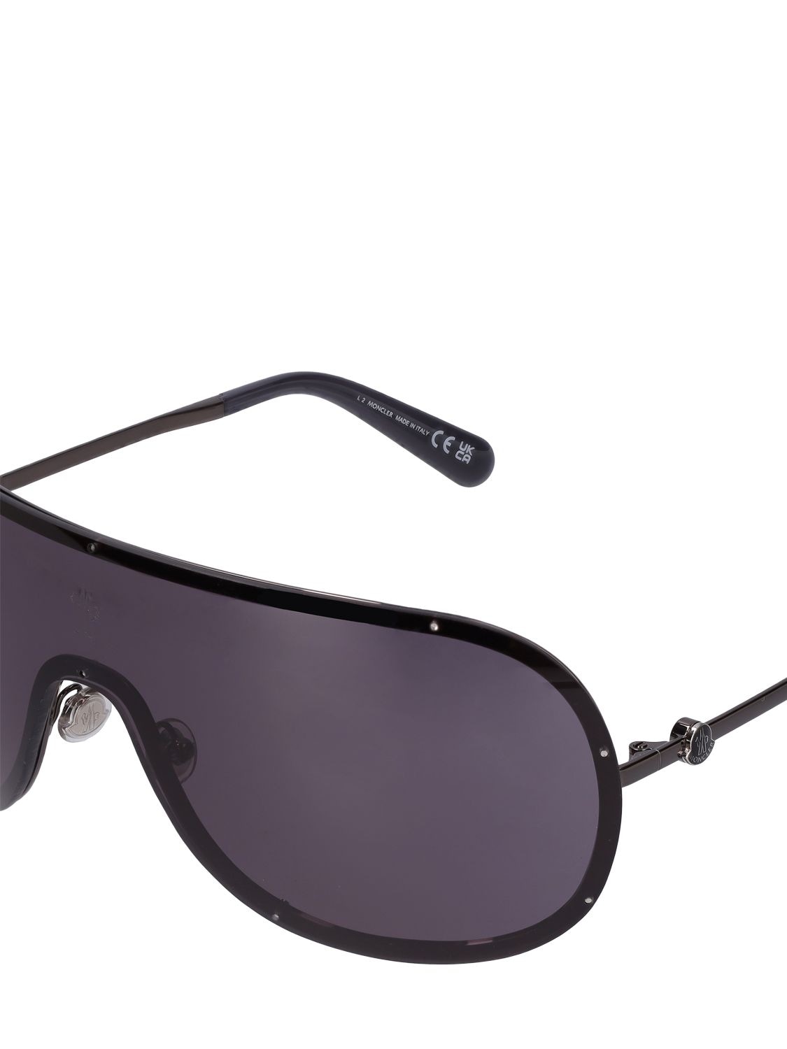 Shop Moncler Avionn Sunglasses In Gunmetal,smoke