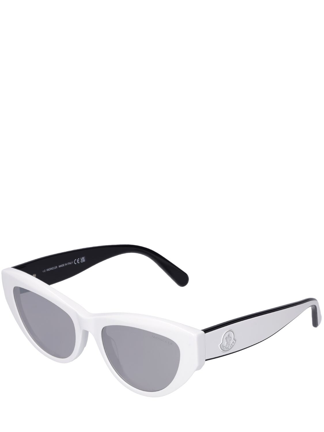 Shop Moncler Modd Sunglasses In White,smoke