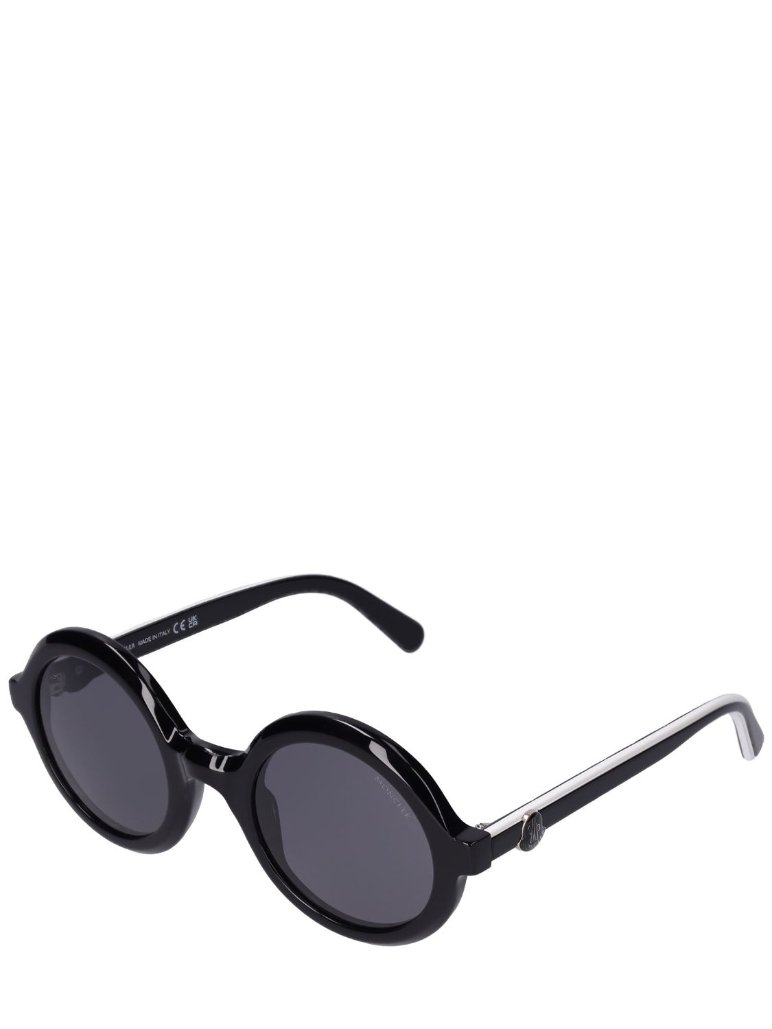 Shop Moncler Orbit Sunglasses In 黑色,烟色