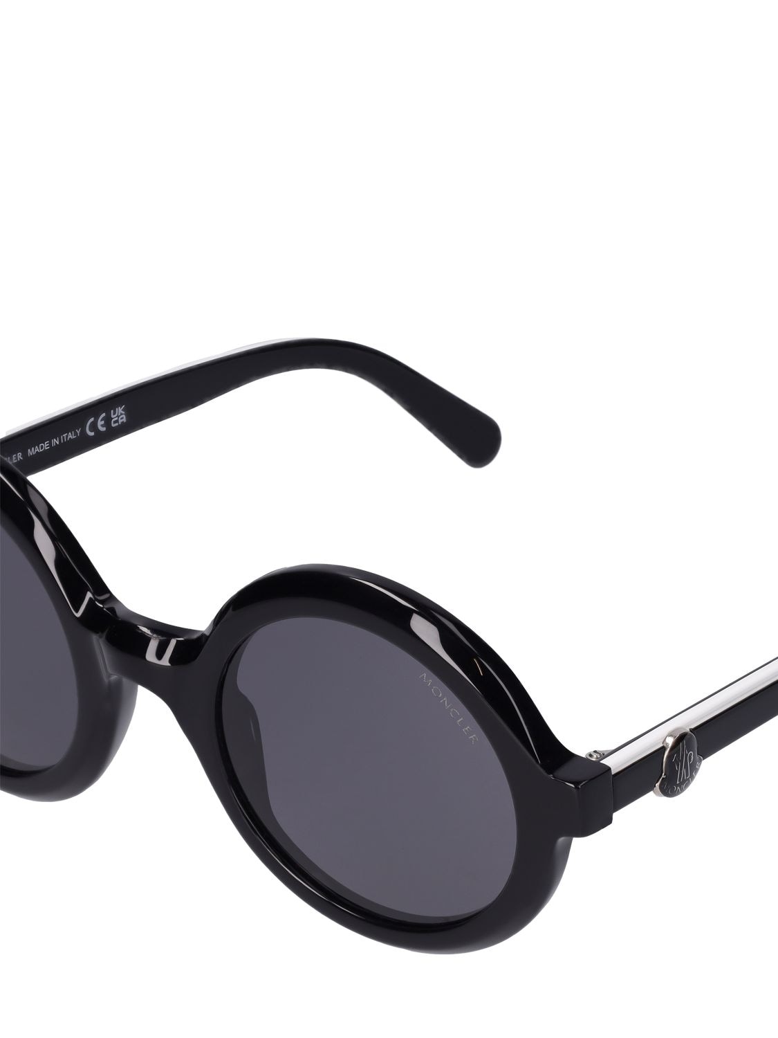 Shop Moncler Orbit Sunglasses In 黑色,烟色
