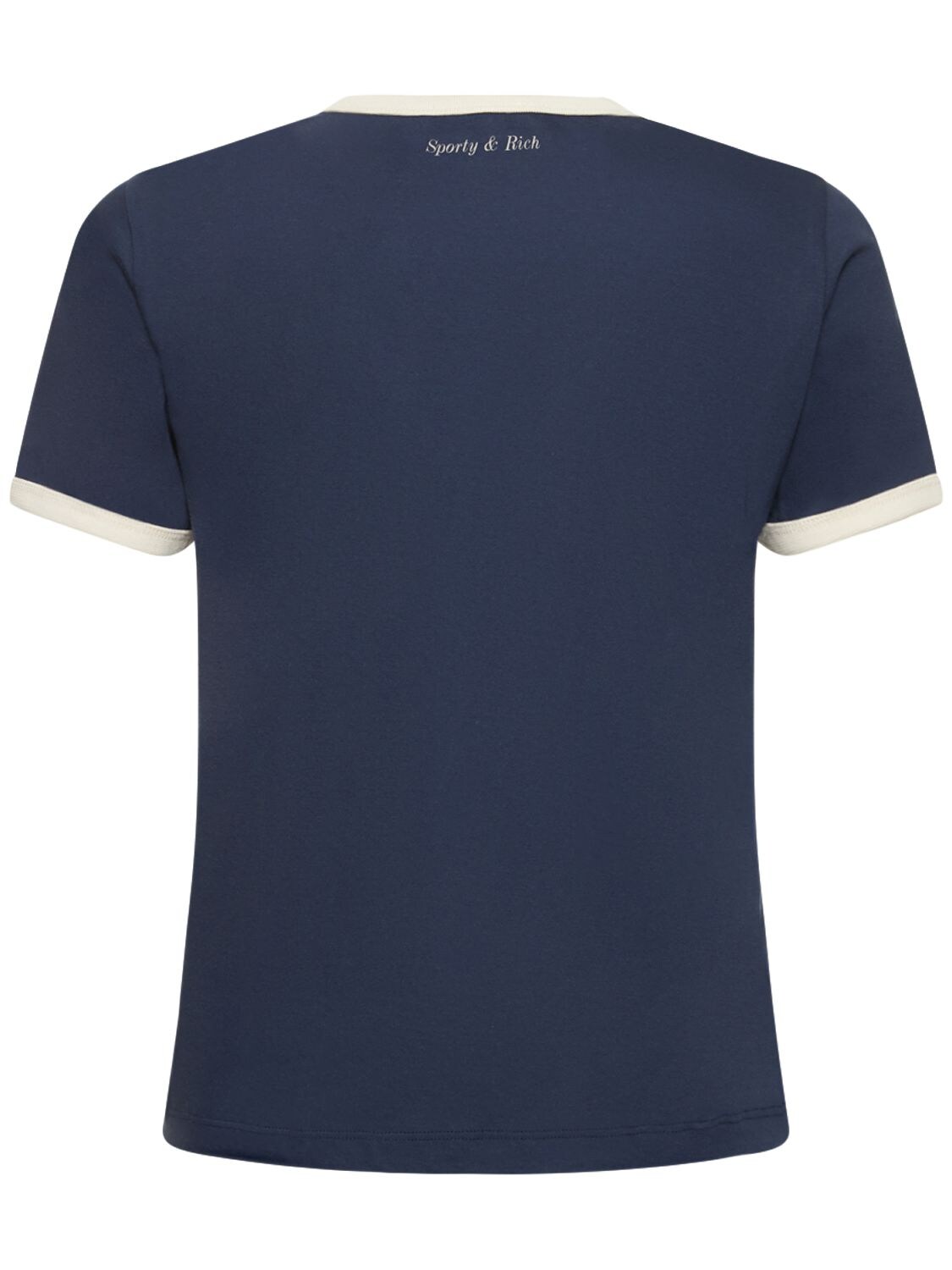 Sporty And Rich Ringer T-shirt In Navy