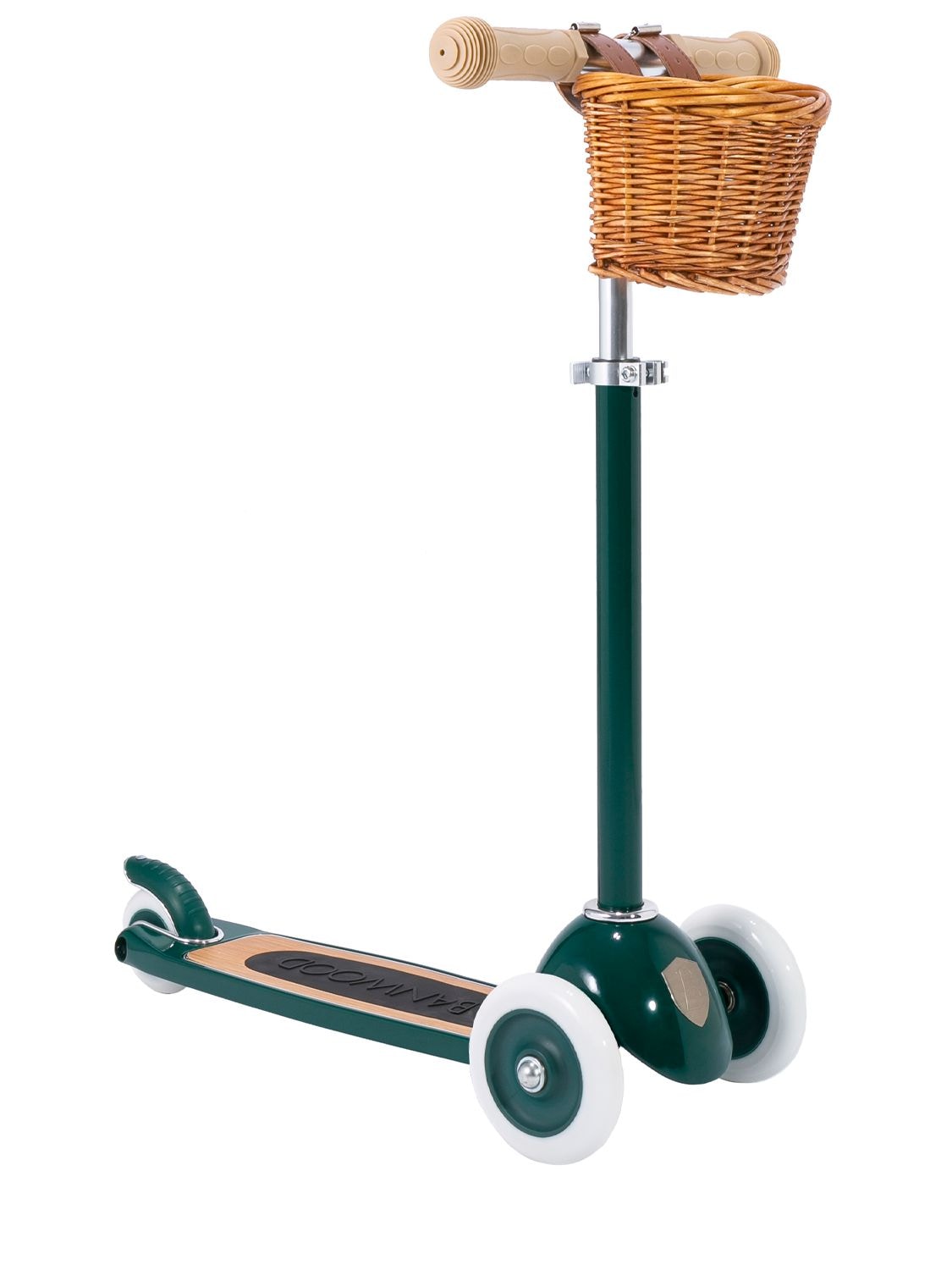 Banwood Kids' Easy Ride Scooter With Basket In Green