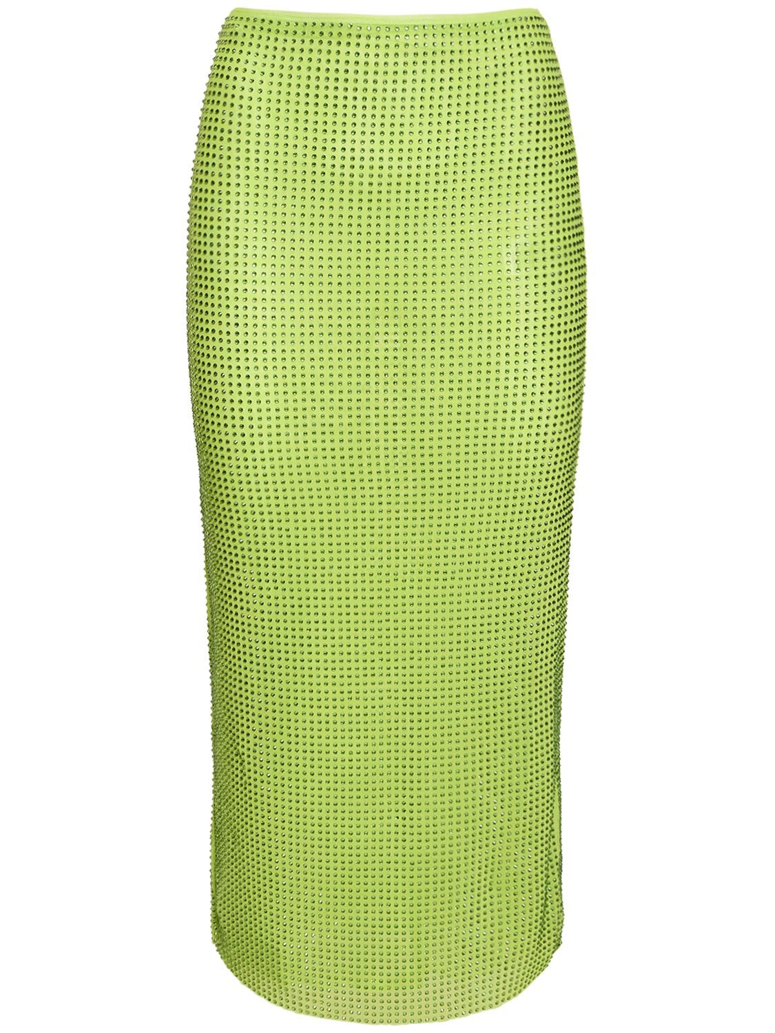 SELF-PORTRAIT 绿热网眼迷笛衬衫