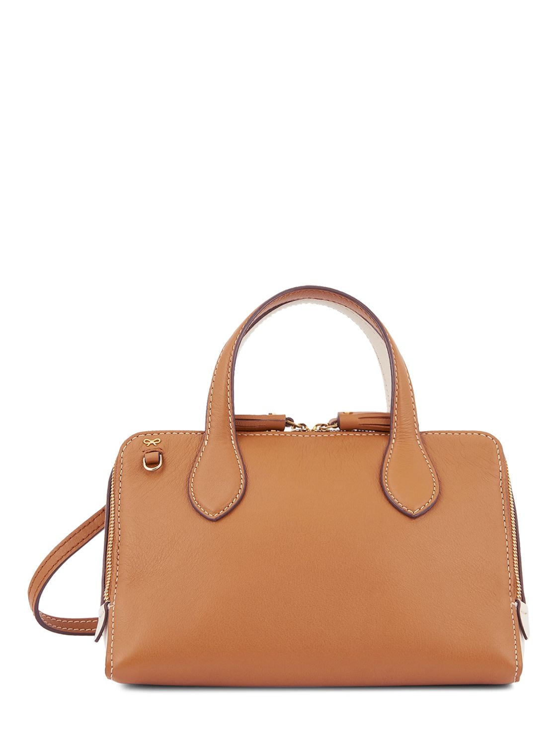 Anya Hindmarch The Small Wedge Leather Top Handle Bag In Chalk,tan ...
