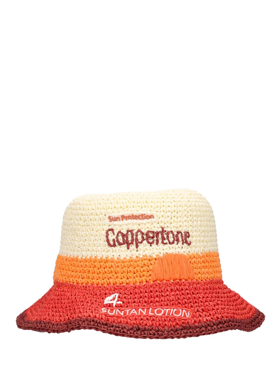 ANYA HINDMARCH Coppertone In Paper Raffia Bucket Hat