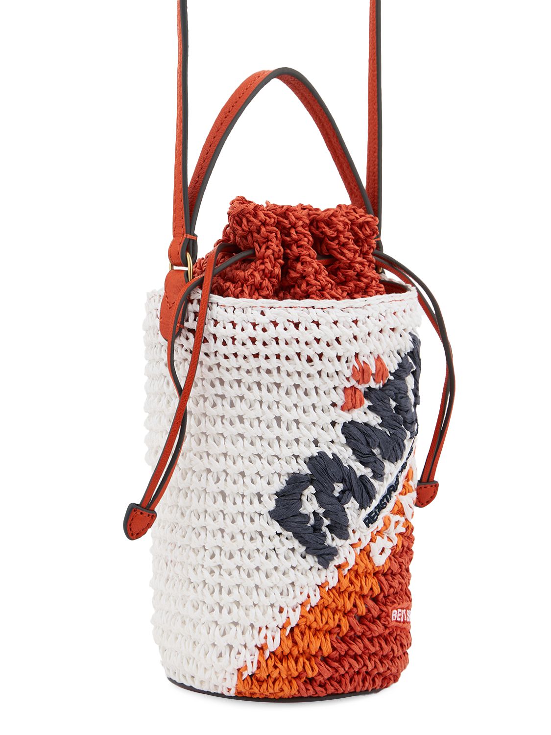 Anya Hindmarch Anya Brands Fanta Raffia Tote Bag In Burntsiennachal