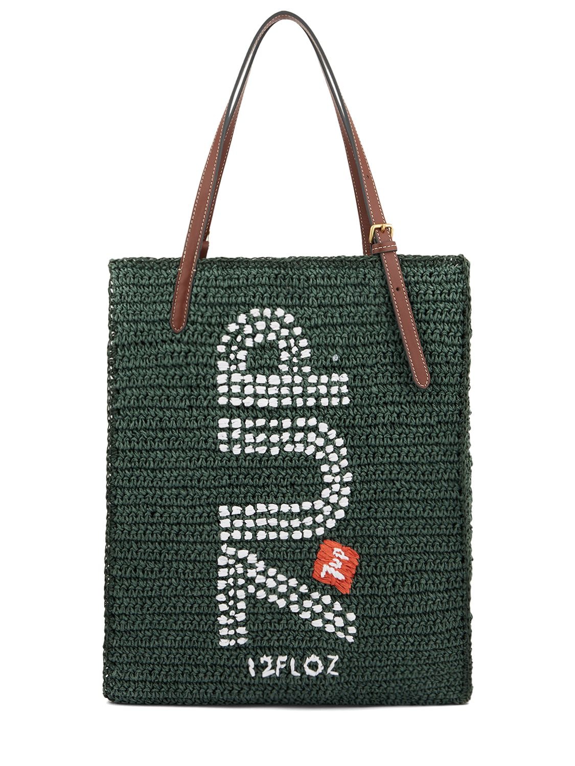 ANYA HINDMARCH Anya Brands 7 Up Raffia Tote Bag