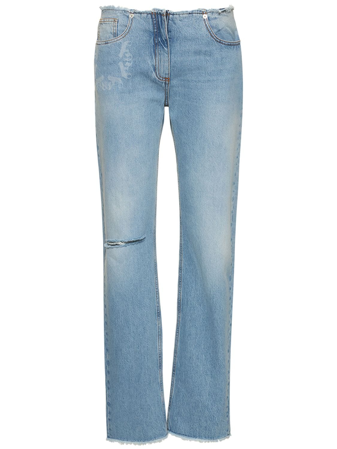 ALYX LOGO STRAIGHT COTTON DENIM JEANS