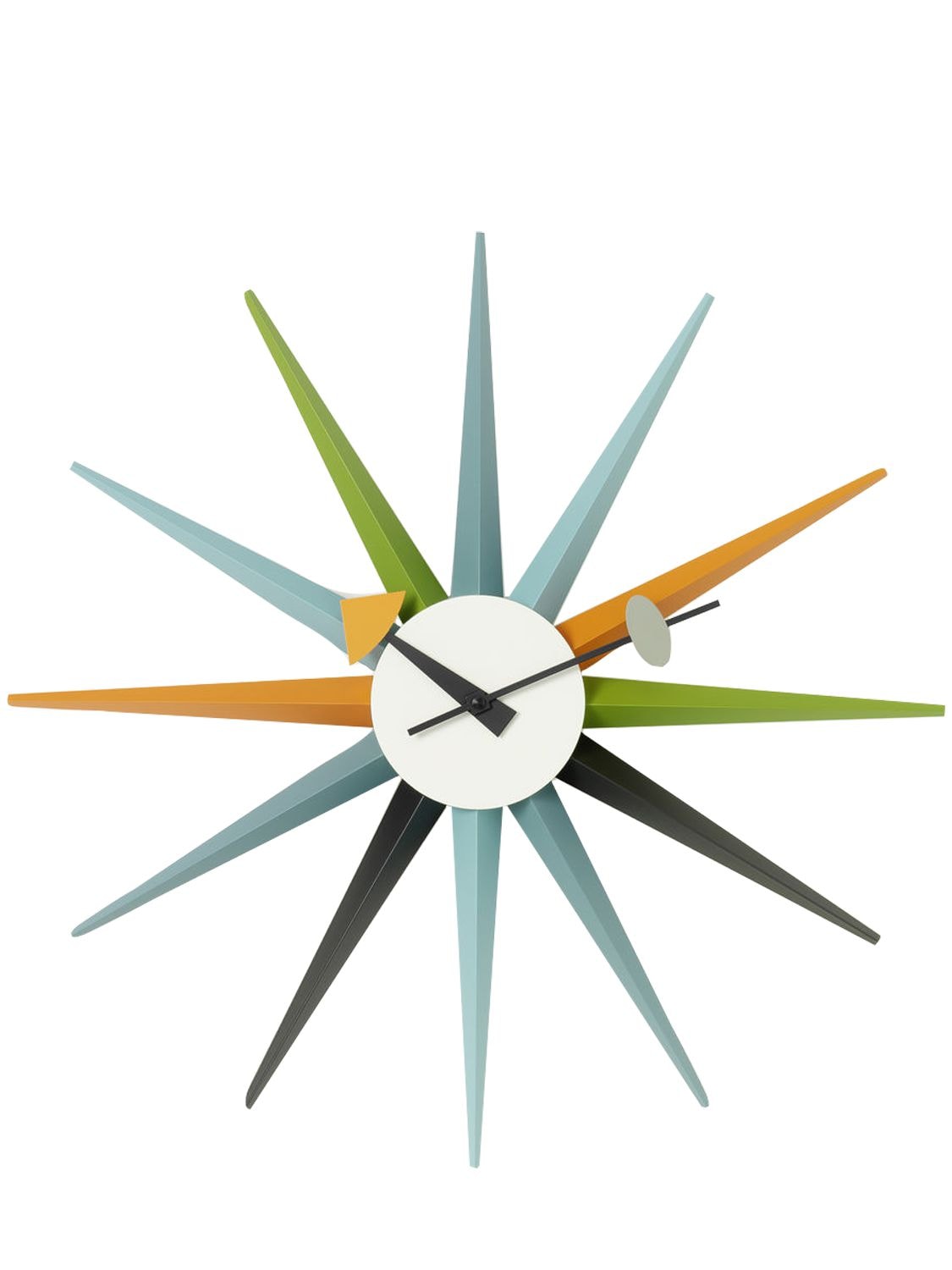 Shop Vitra Sunburst Clock In Multicolor