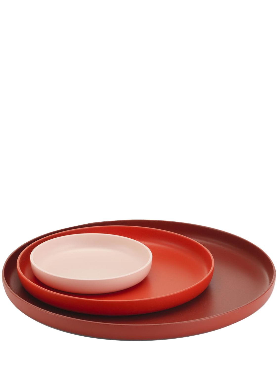 Vitra Set Of 3 Rosso Trays In Red