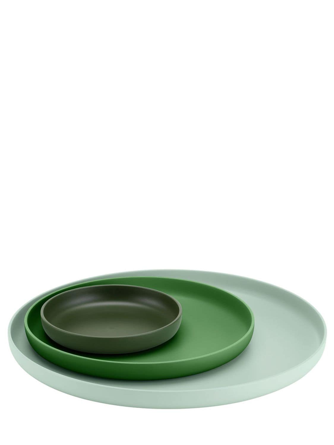 Shop Vitra Set Of 3 Trays In Green