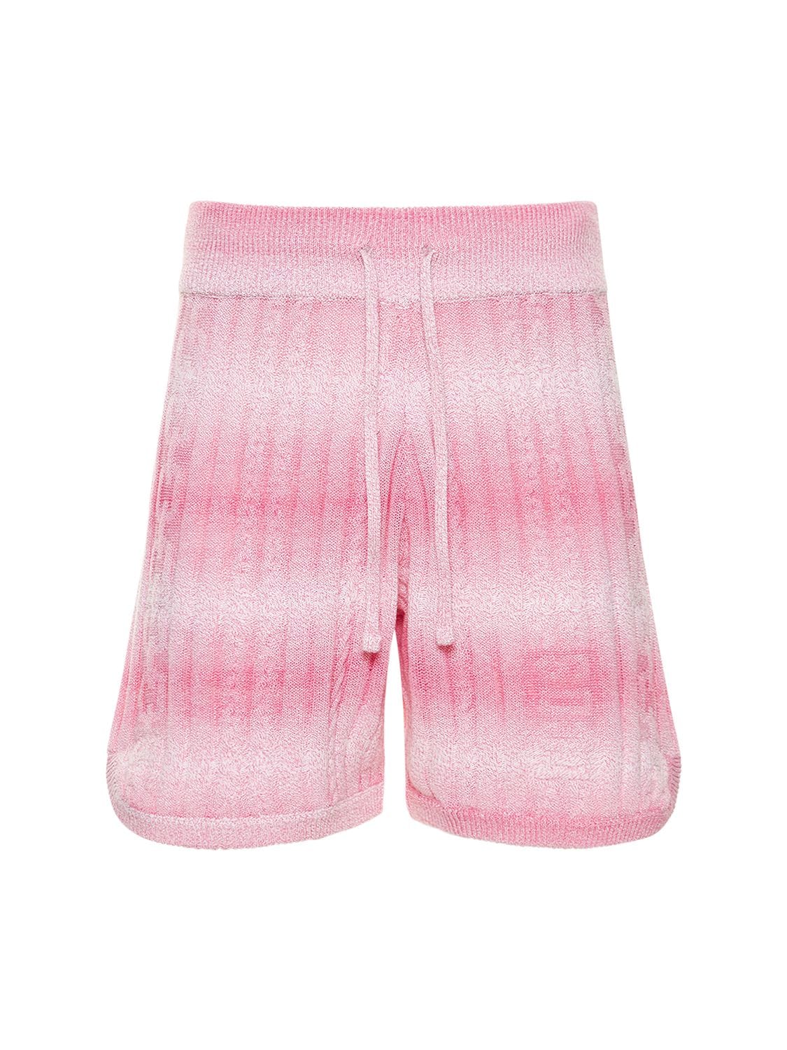 GCDS BRAIDS DEGRADÉ KNITTED SHORTS