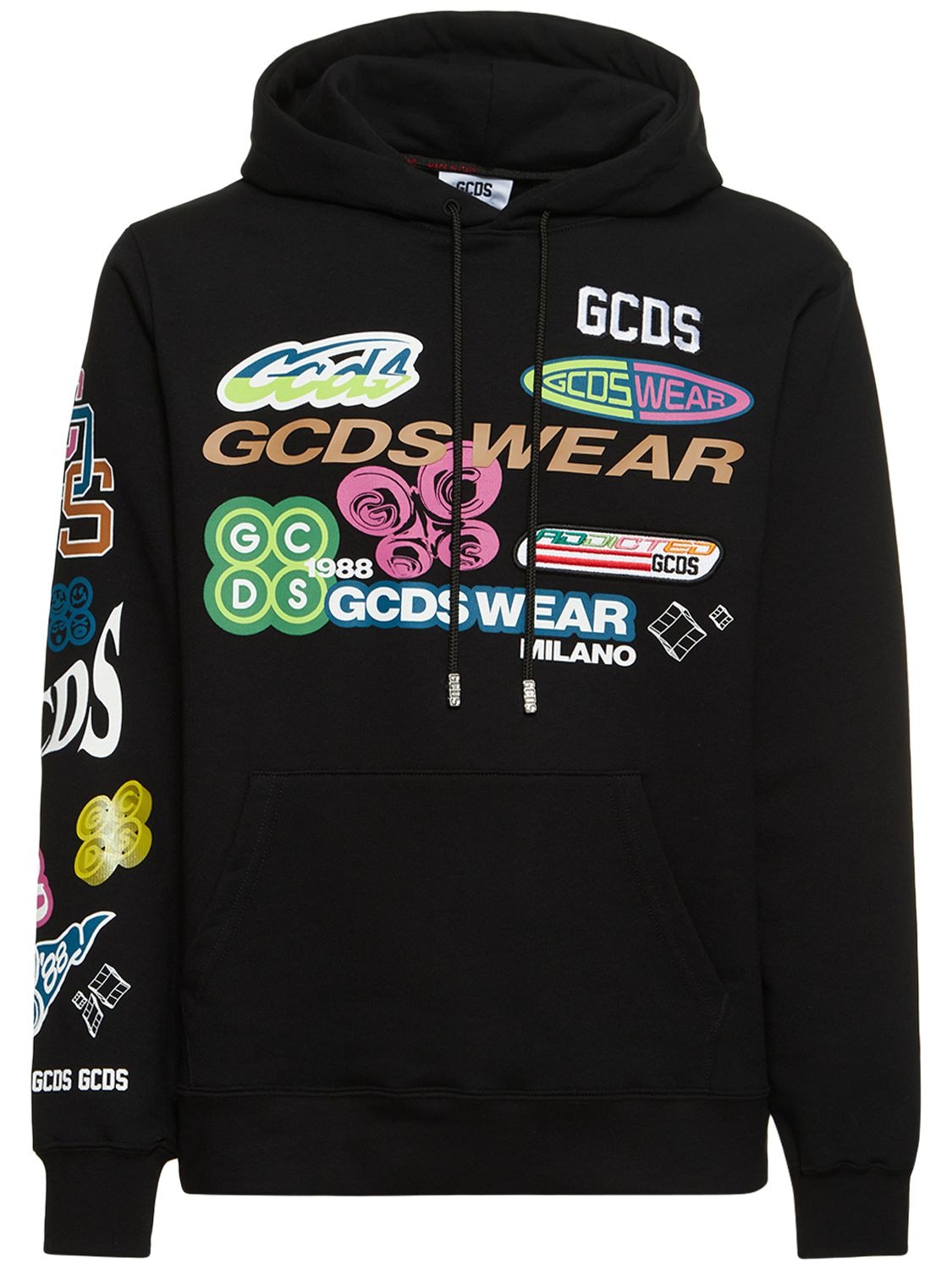 GCDS HENTAI CANVAS PATCHES COTTON HOODIE