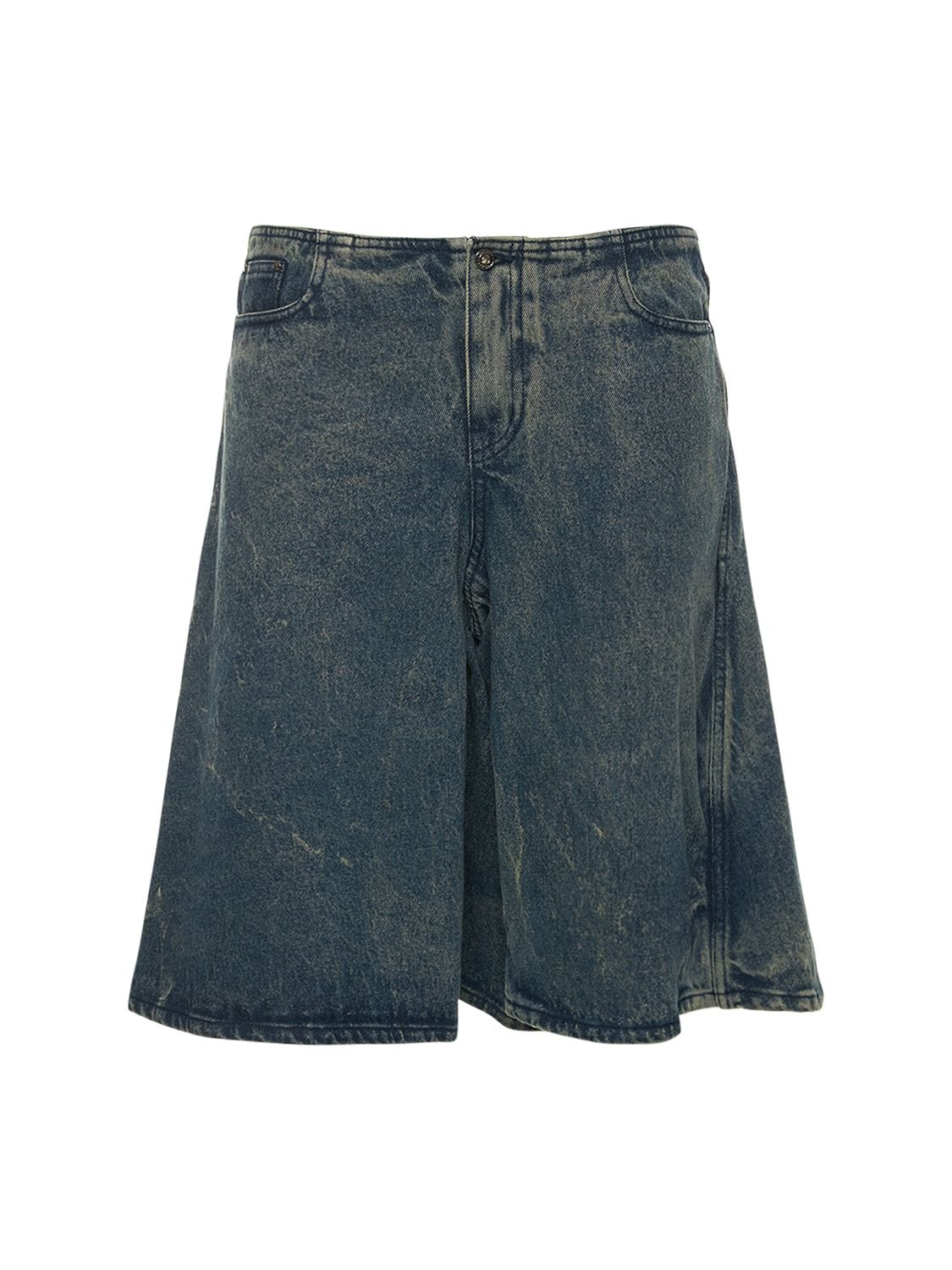 Washed Denim Midi Skirt – WOMEN > CLOTHING > SKIRTS