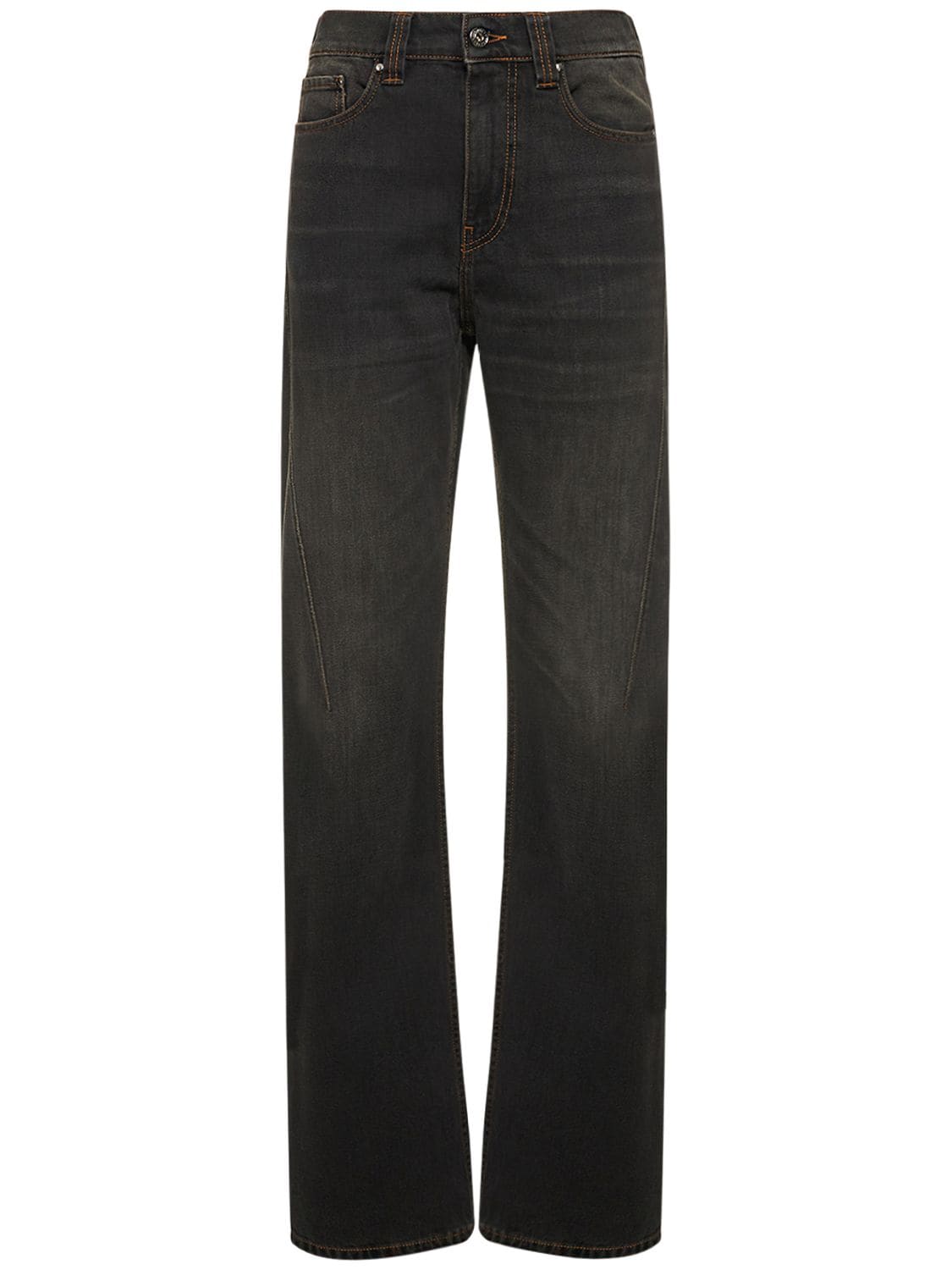 Y/project Fitted Straight Denim Jeans Black | ModeSens