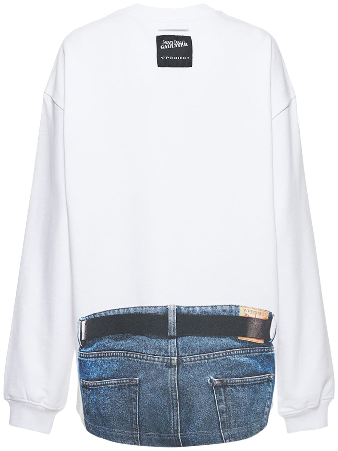 White Jean Paul Gaultier Edition Trompe L'oeil Y Belt Sweatshirt