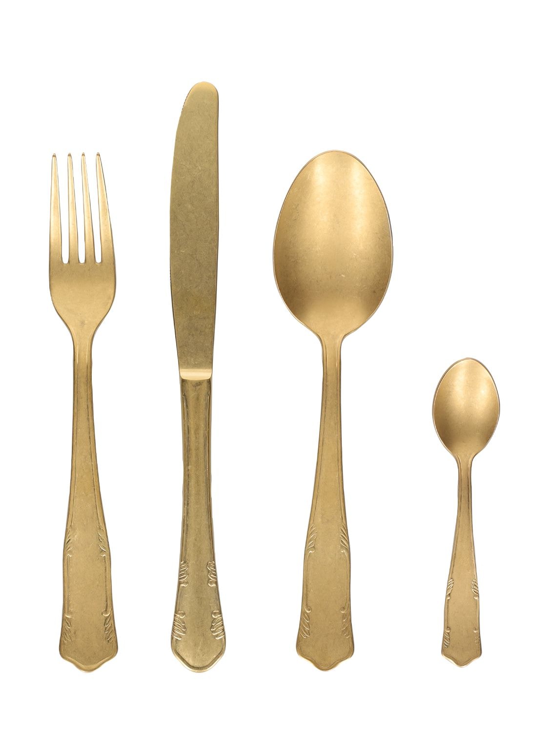 Bitossi Home 24 Piece Table Set In Gold