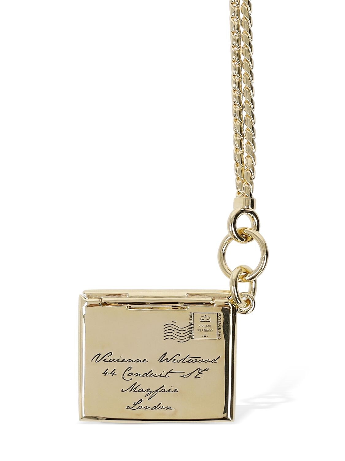 Vivienne Westwood Valentine's Envelope Pendant Necklace In Gold