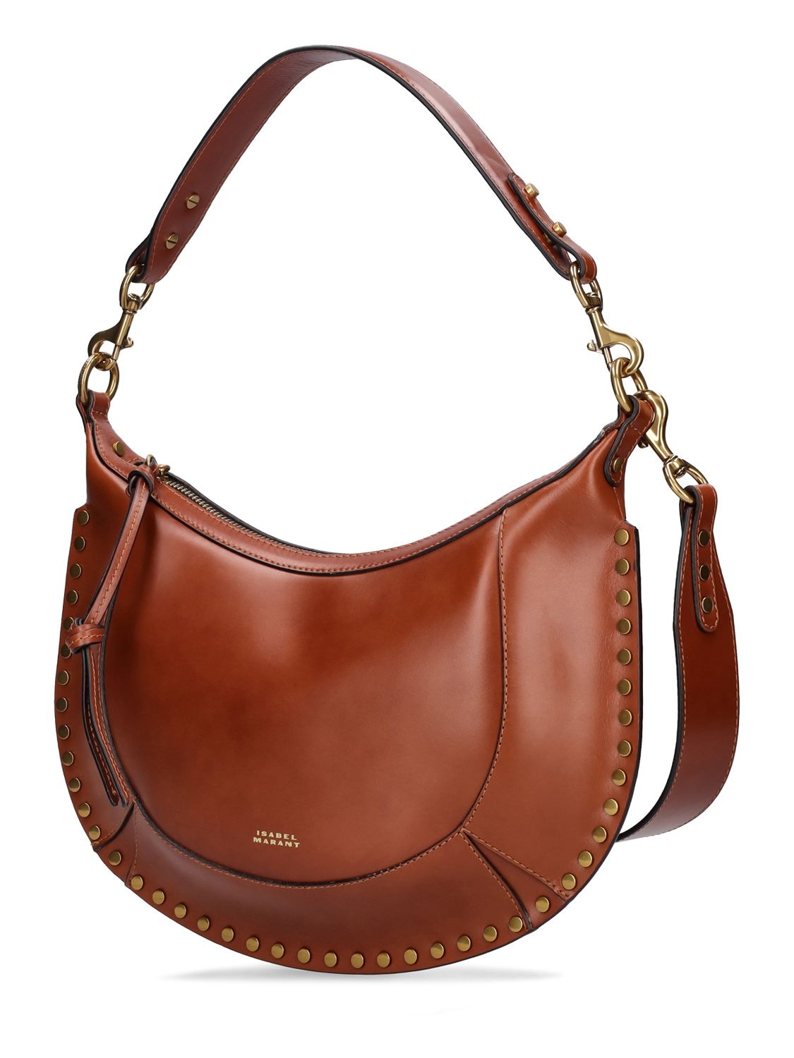 Shop Isabel Marant Naoko Soft Leather Shoulder Bag In Cognac