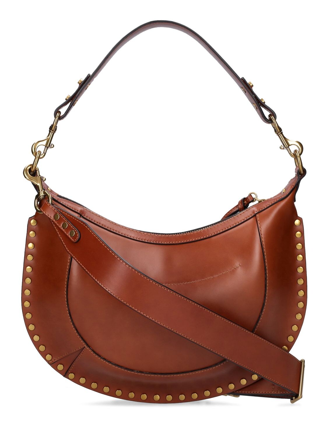 Shop Isabel Marant Naoko Soft Leather Shoulder Bag In Cognac