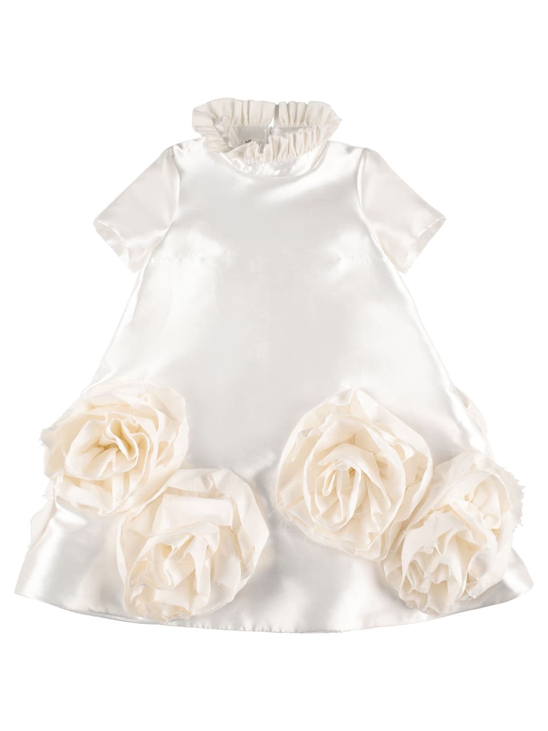 Nikolia Kids' Neoprene Midi Dress W/ Appliqués In White